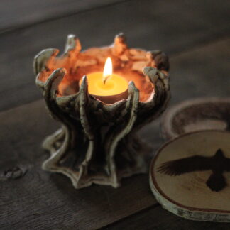 Świecznik na Tealight i Aromaty „Zastygły Gniew”