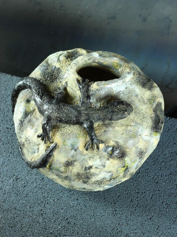 il_fullxfull.8717418058_87u7.jpg Naczynie ceramiczne z rzeźbą jaszczurki - seria "Kamienny sen"